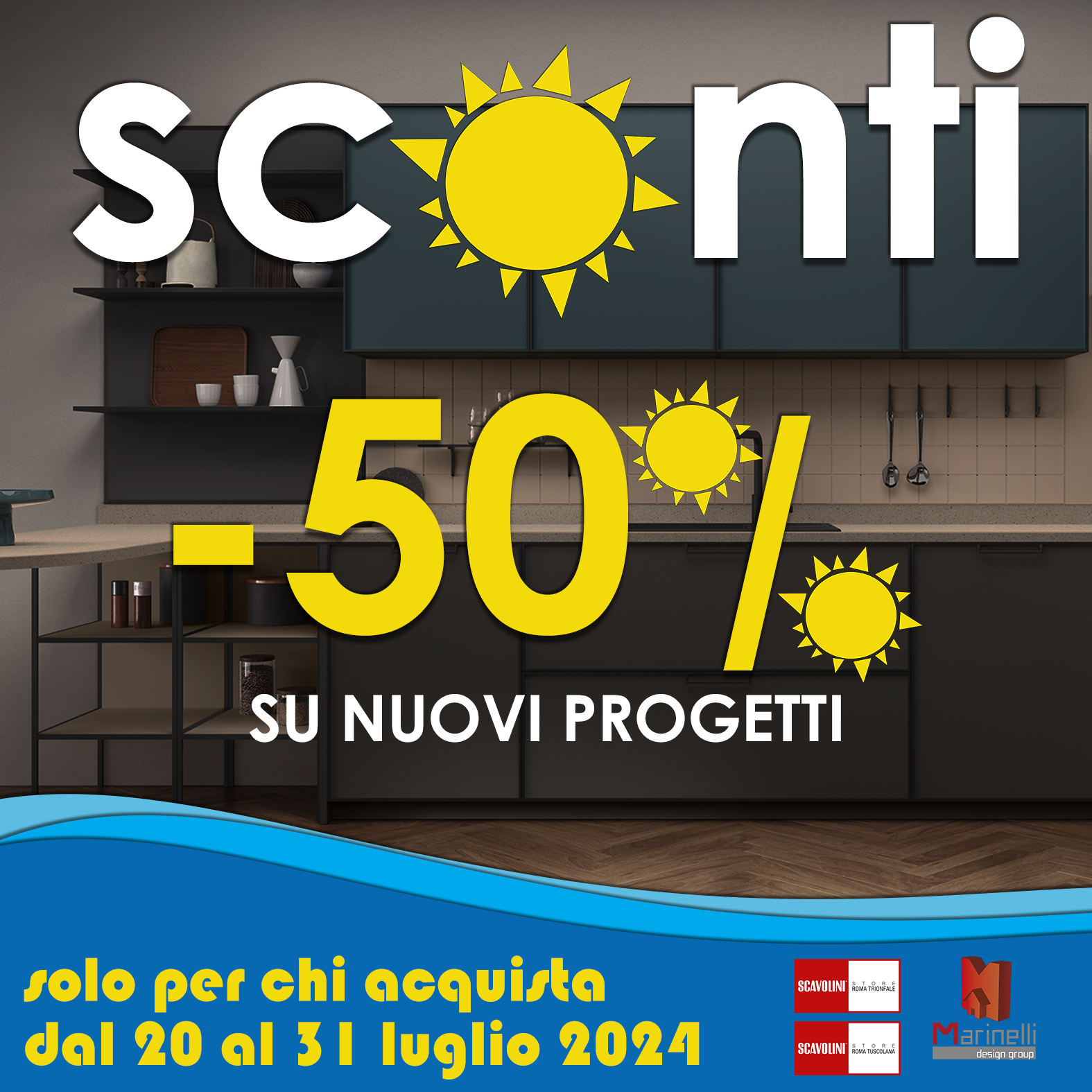 Cucine Scavolini al 50% di sconto Marinelli design Group arredamento qualità made in Italy prezzo conveniente mobili